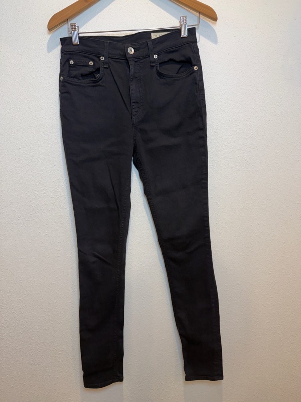 Rag and Bone High Rise Skinny Jeans Black Size 27